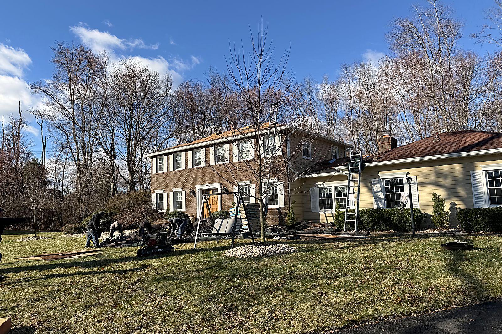 New siding installation on a Central New Jersey home