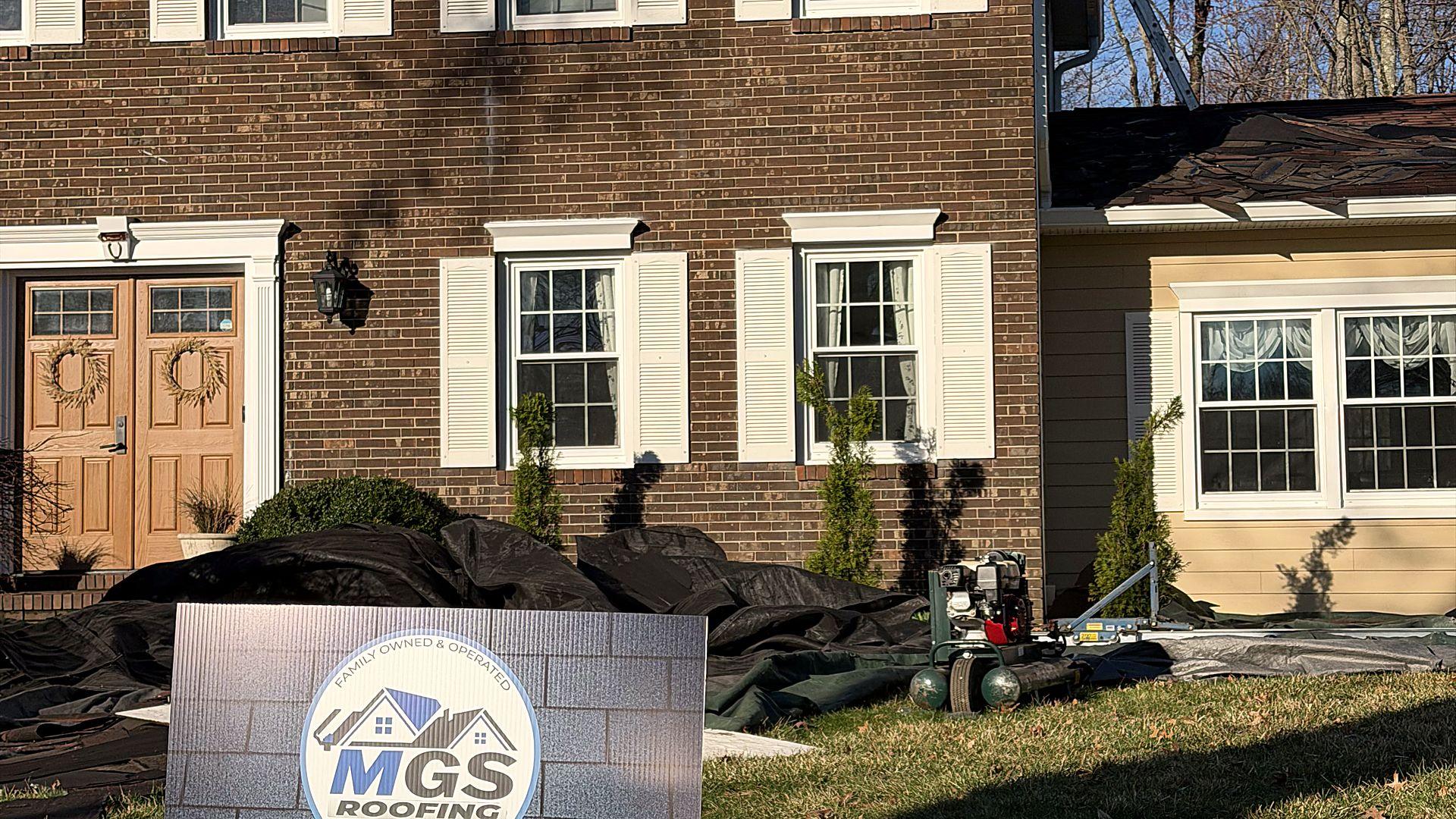 Storm damage roof repair